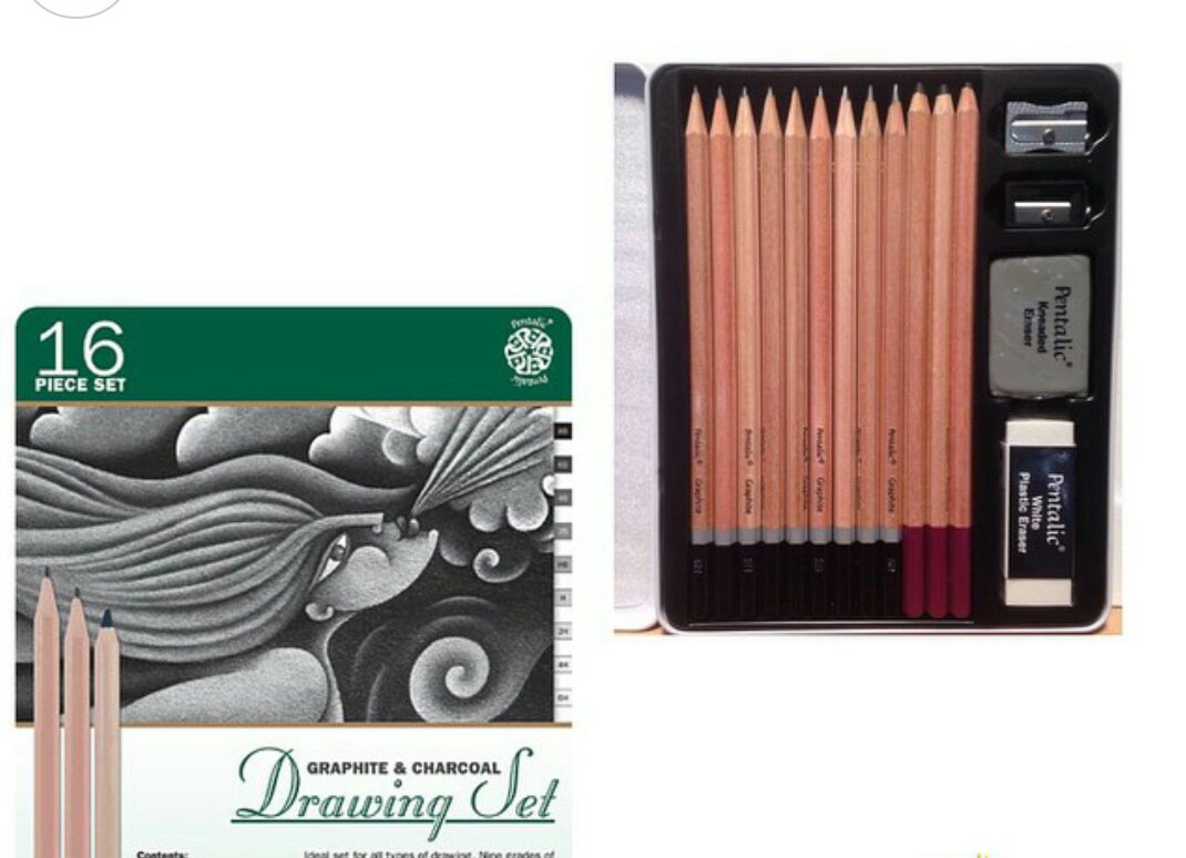 Pentalic Graphite & Charcoal Drawing set